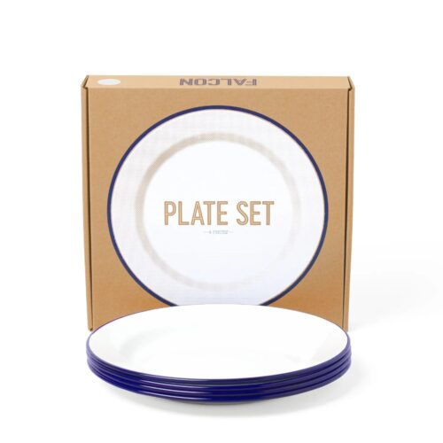 Enamel Plates - Blue (Set of 4)