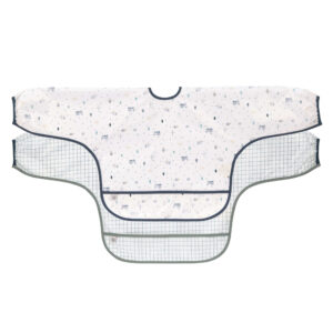 Long-sleeved bibs with pockets (set of 2) - Tractors