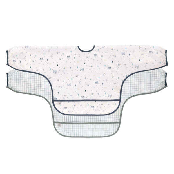 Long-sleeved bibs with pockets (set of 2) - Tractors