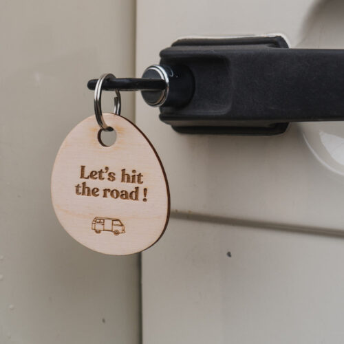 wooden keychain