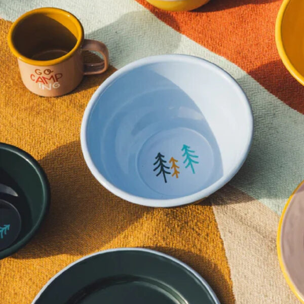 Enamel bowl - Fir trees