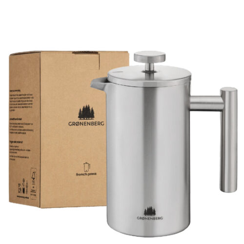 Stainless steel French press coffee maker - 1L