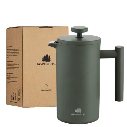 Painted stainless steel French press coffee maker - 1L