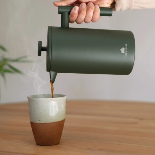 Painted stainless steel French press coffee maker - 1L