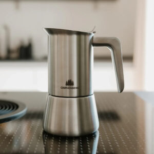 Italian stainless steel espresso coffee maker - 6 cups