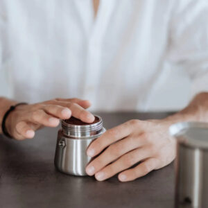Italian stainless steel espresso coffee maker - 6 cups