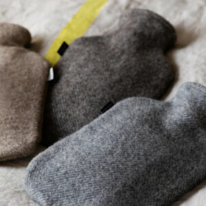 Arvo 100% virgin wool hot water bottle - Grey
