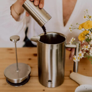 Stainless steel French press coffee maker - 0.6L