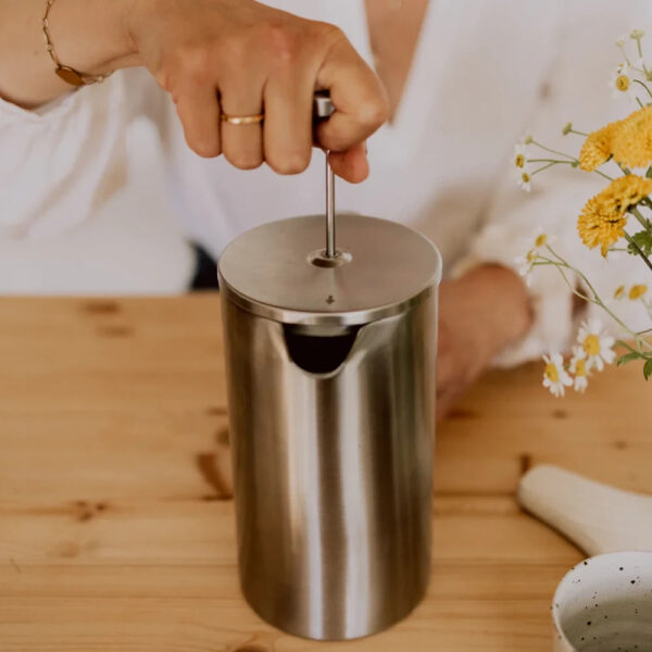 Stainless steel French press coffee maker - 0.6L