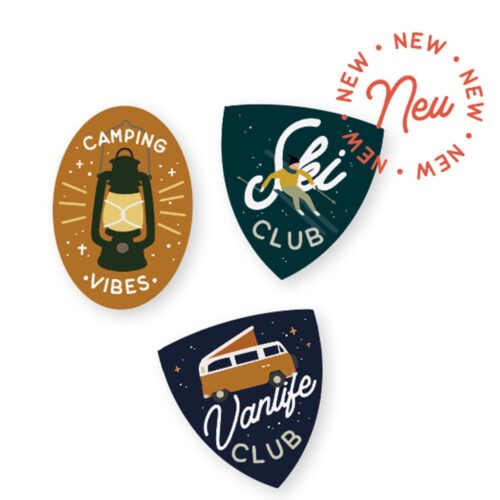 Set of 3 stickers - Outdoors